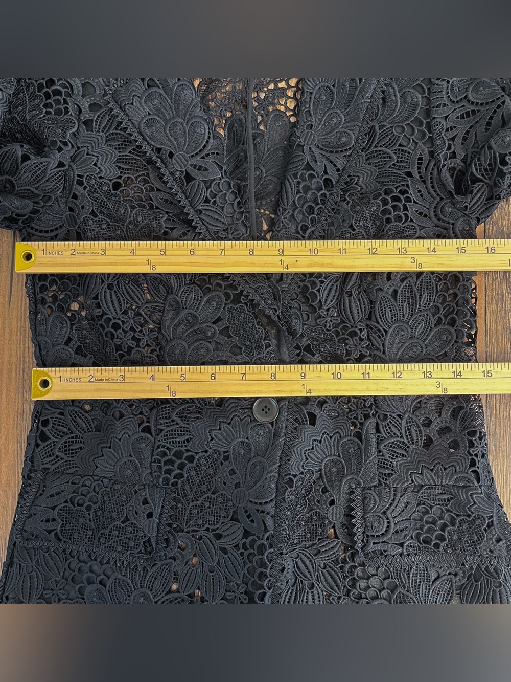 Elie Tahari Floral Crochet Lace Blazer Modern Unlined Pockets Size 0 Black - Picture 13 of 16